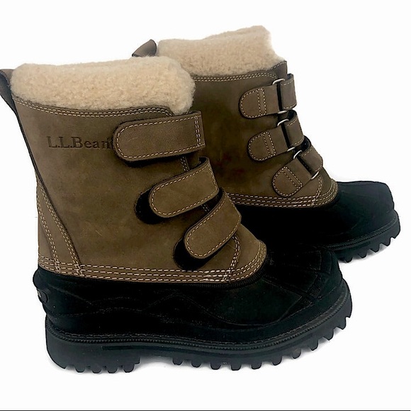 LL Bean Lined Winter Boots with Straps Womens 7 - Picture 1 of 9